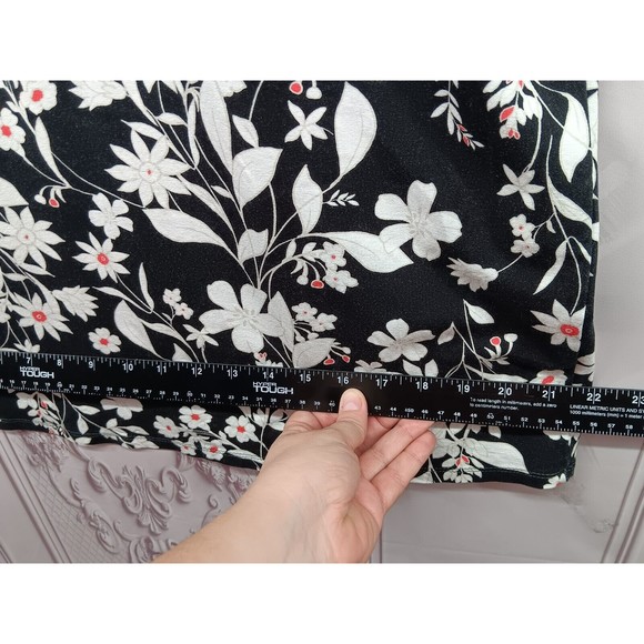 J. Jill Wearever Collection Dress Womens Size XS Button Down Pleated Back Floral - Picture 8 of 16